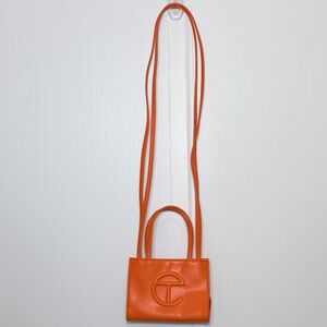 Telfar Bright Orange Micro Shopping Bag Crossbody Top Handle w/ Dust Bag